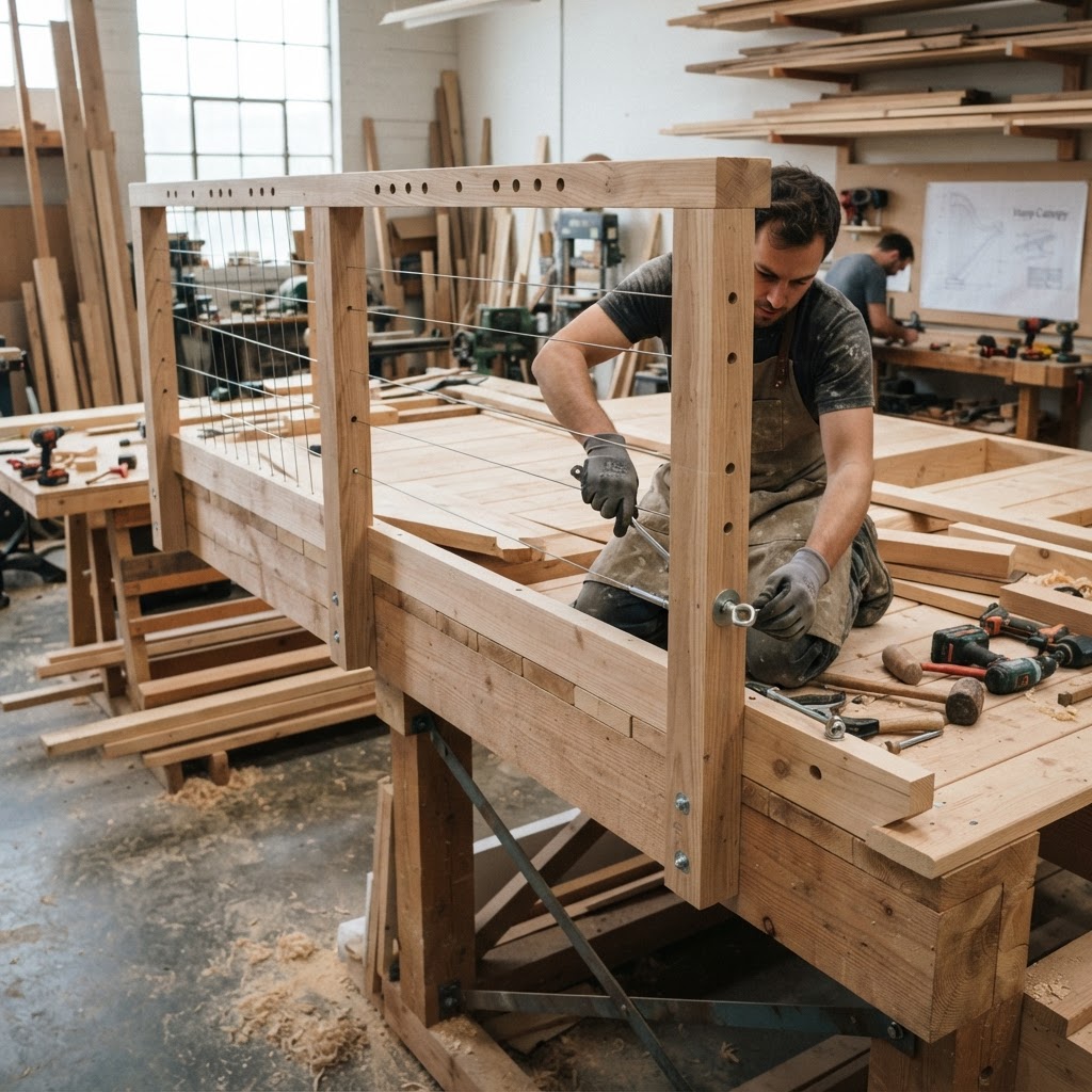 Harmonic Aeolian Harp Canopy Chime-Deck — step 1