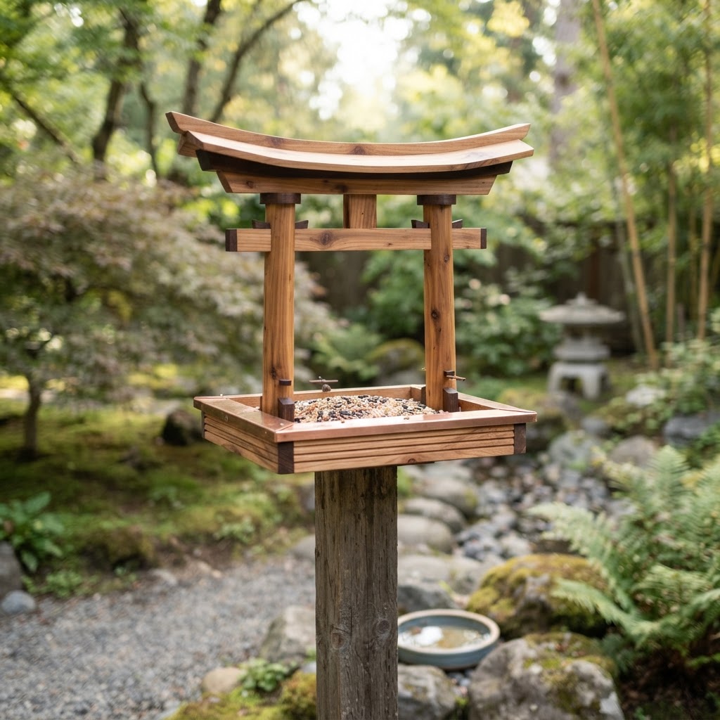 Zen Garden Torii Gate Bird Feeder