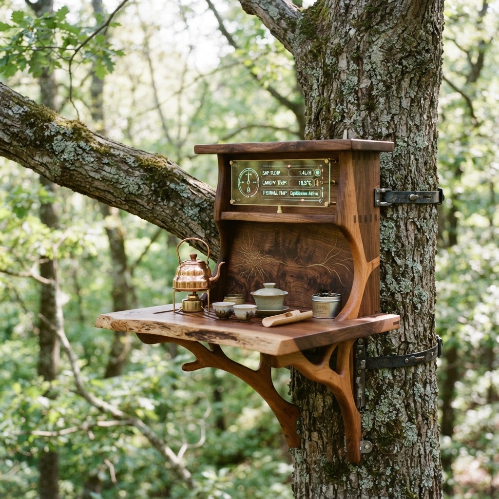 Bespoke Treetop Dendritic Mycelium-Infused Phyto-Thermal Sap-Flow Canopy Equilibrium-Mapping Tea Valet