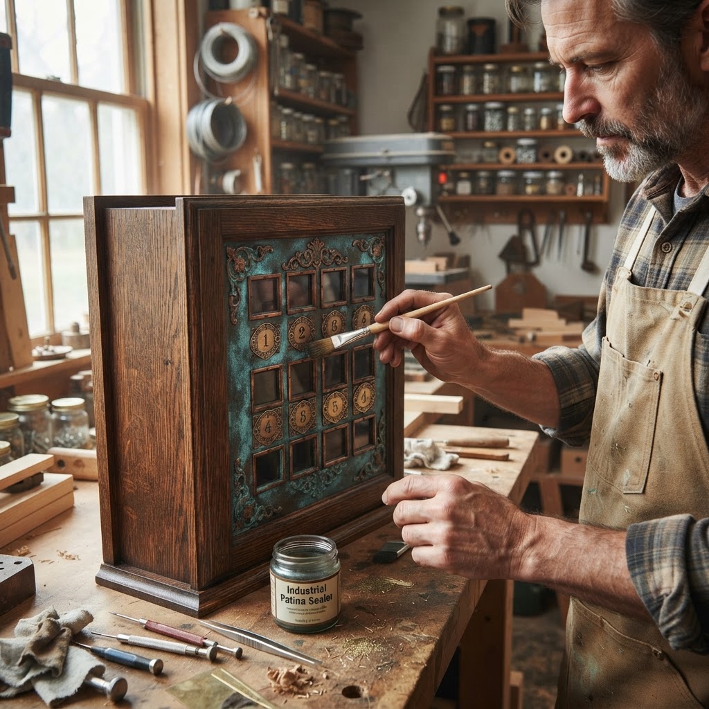 Vintage Patinated Copper Victorian Telegraphic Call-Bell Seed Annunciator — step 4