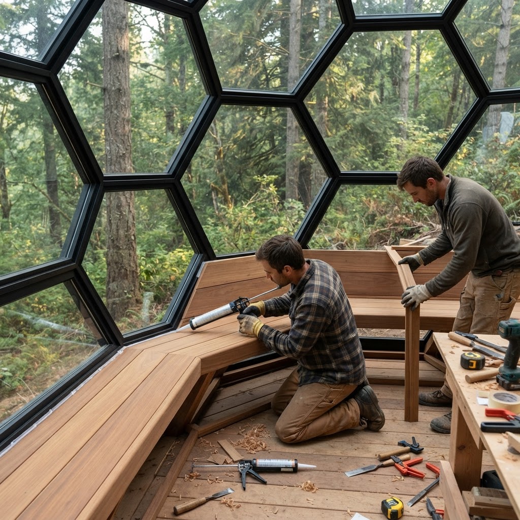 Prismatic Hex-Glass Canopy Solarium — step 4