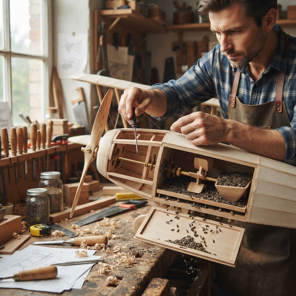 Aeronautical Biplane Propeller Seed Spreader — step 3