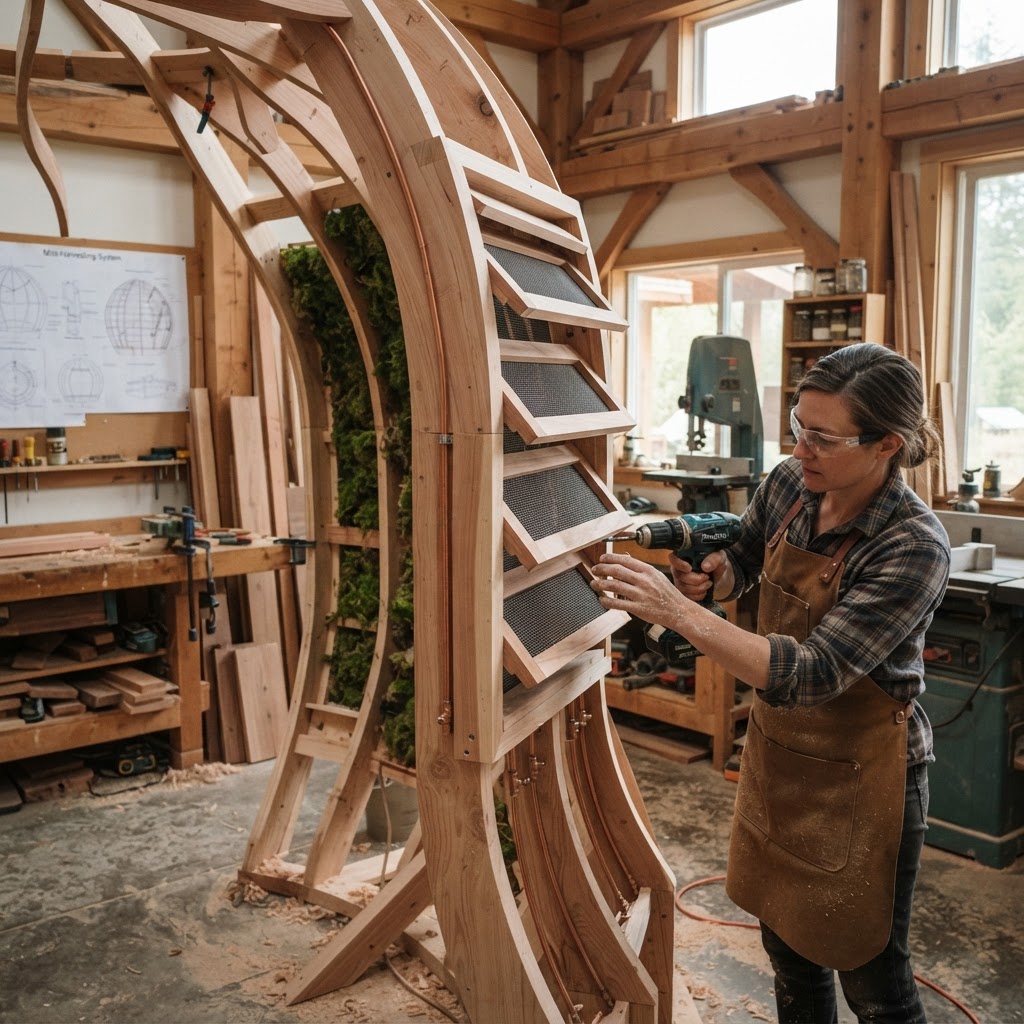 Bespoke Treetop Dendritic Aeroponic Mist-Harvesting Meditation Pod — step 2