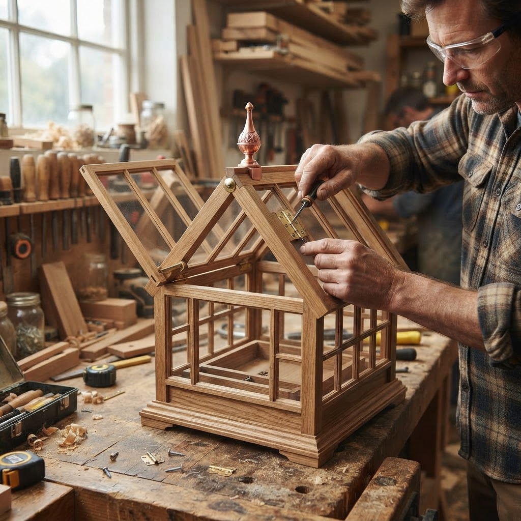 Bespoke Victorian Greenhouse Conservatory Bird Feeder — step 3