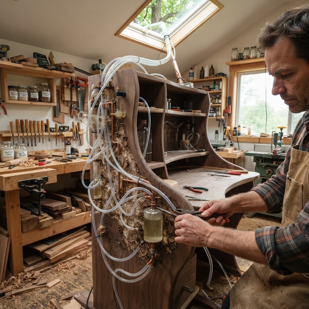Bespoke Treetop Dendritic Mycelium-Infused Phyto-Barometric Sap-Flow Canopy Storm-Predicting Writing Bureau — step 2