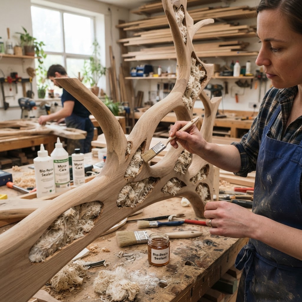 Bespoke Treetop Dendritic Mycelium-Infused Phyto-Glow Mycorrhizal Symbiosis Bed — step 4