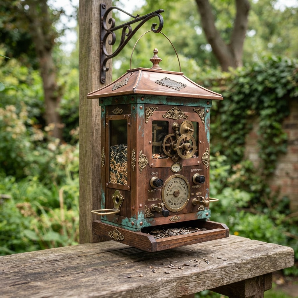 Vintage Patinated Copper Victorian Telegraphic Induction Galvanometer Seed Repeater