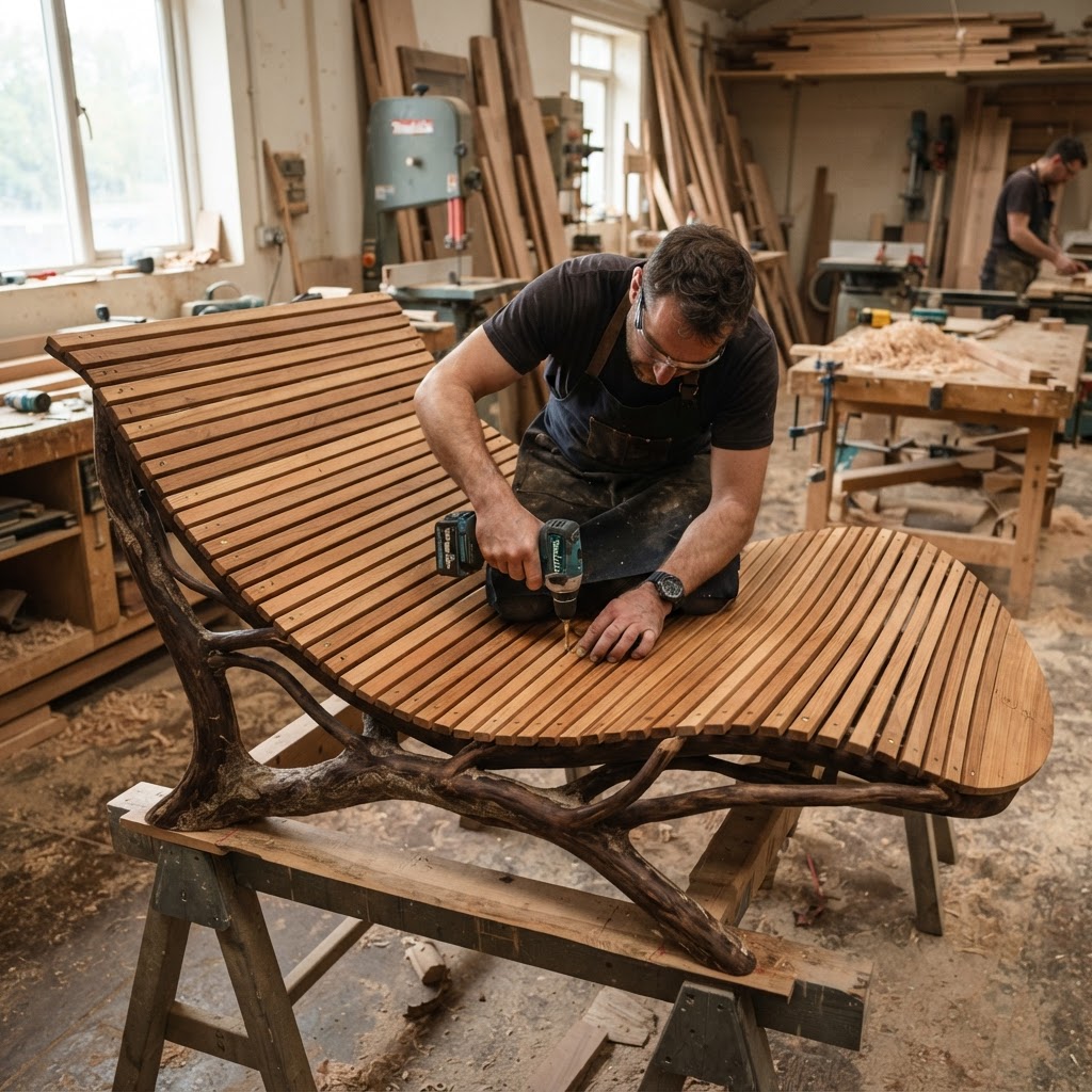 Bespoke Treetop Dendritic Mycelium-Infused Sculptural Stargazing Daybed — step 3