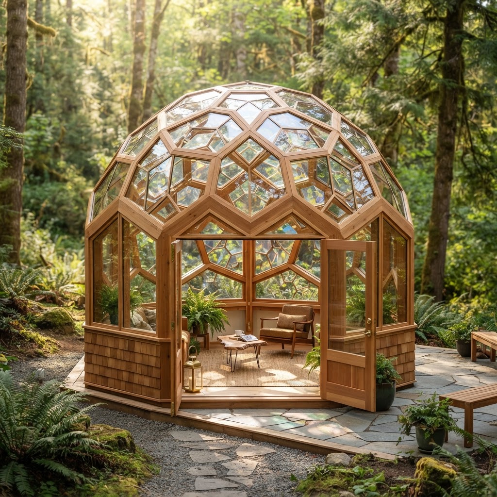 Prismatic Hex-Glass Canopy Solarium