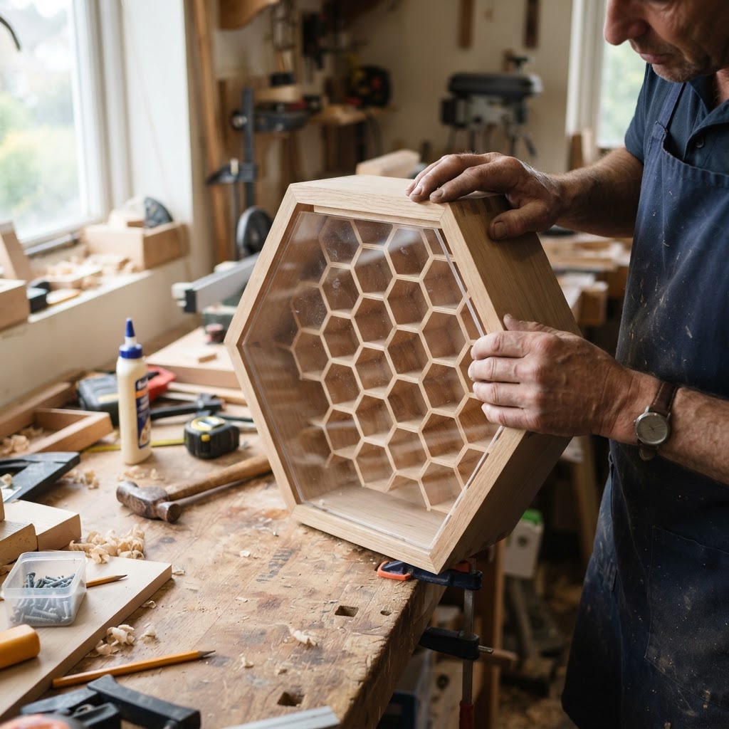 Hexagonal Apiary-Style Honeycomb Seed Hive — step 2