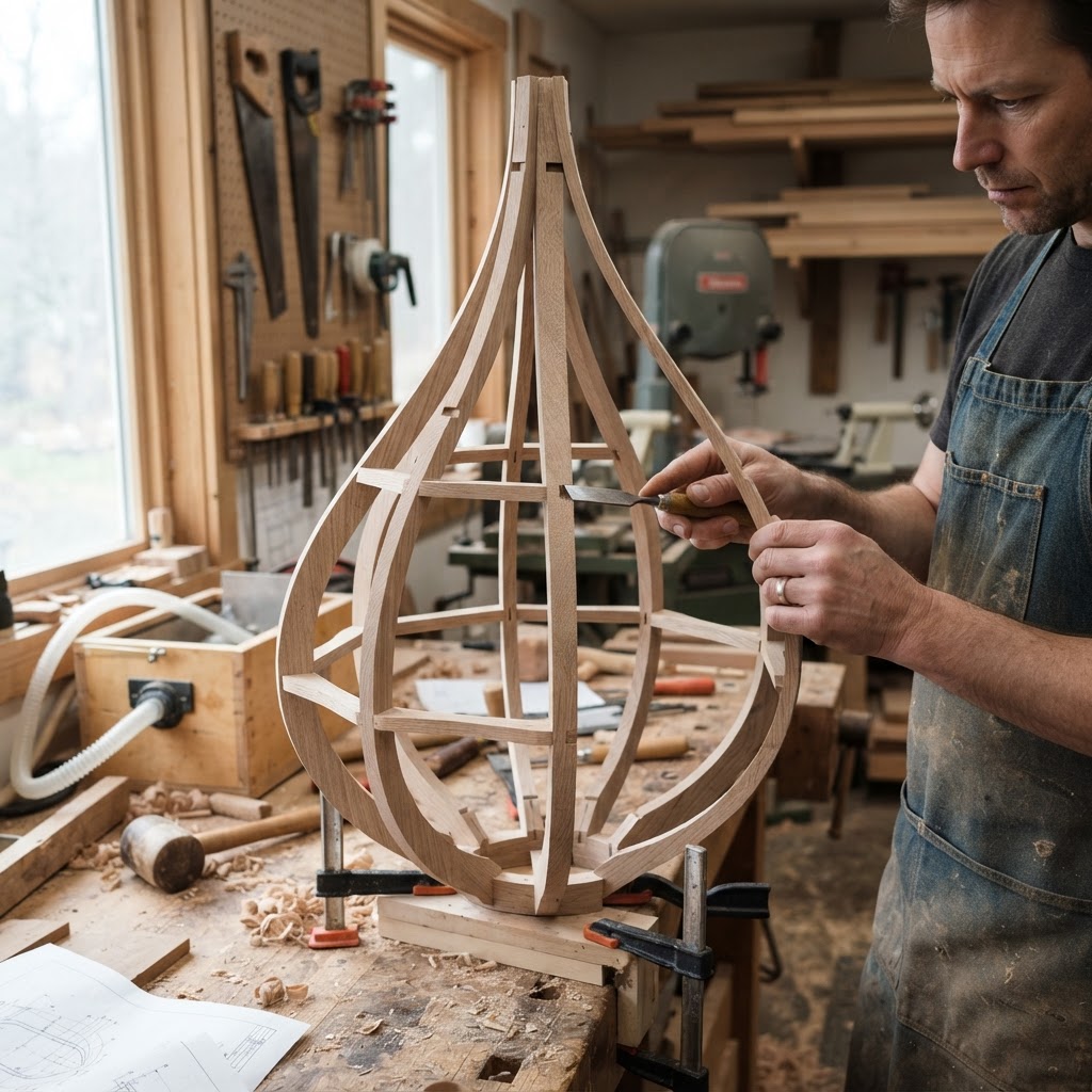 Kinetic Treetop Kaleidoscope Viewing Lantern — step 1