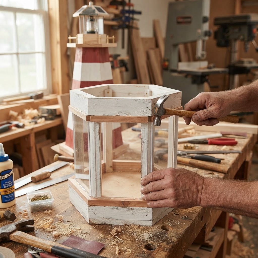 Maritime Lighthouse Solar-Beacon Bird Feeder — step 2