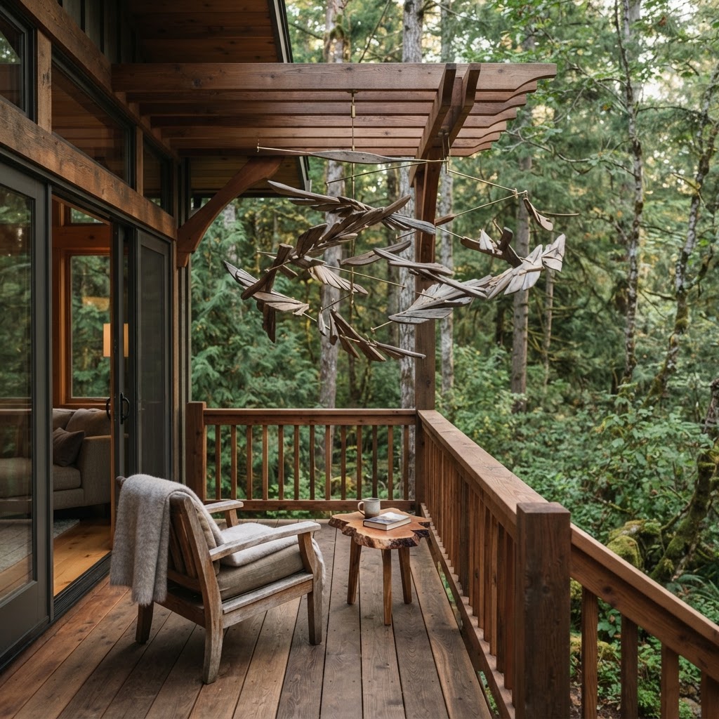 Whispering Pines Kinetic Sculpture Balcony