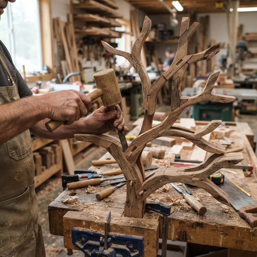 Bespoke Treetop Dendritic Mycelium-Infused Phyto-Luminescent Dew-Point Clock — step 1