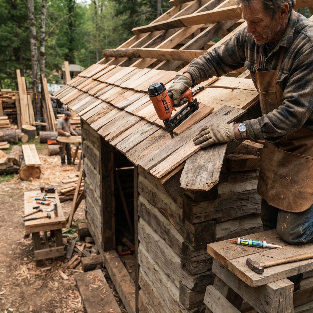 Rustic Log Cabin Pioneer Seed Homestead — step 3