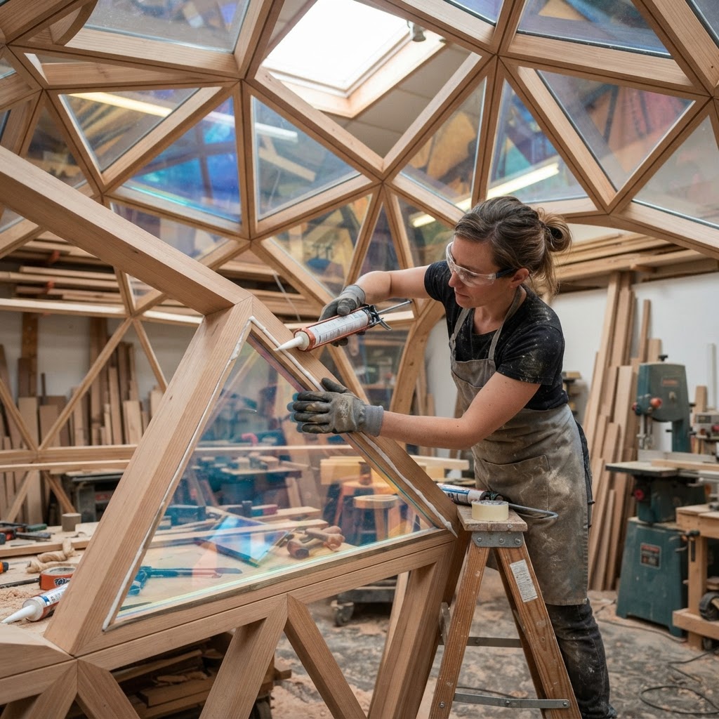 Crystalline Geodesic Canopy Solarium — step 2