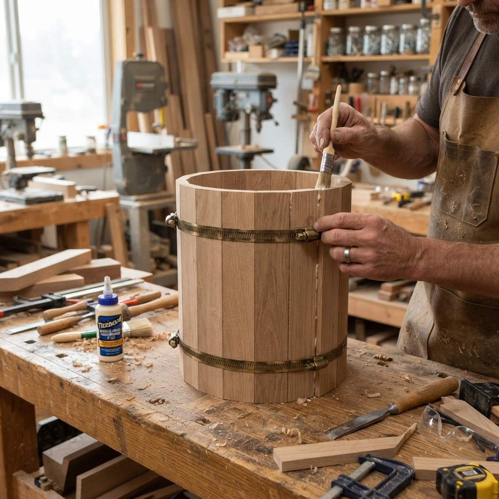 Vintage Patinated Copper Diving Bell Seed Chamber — step 1