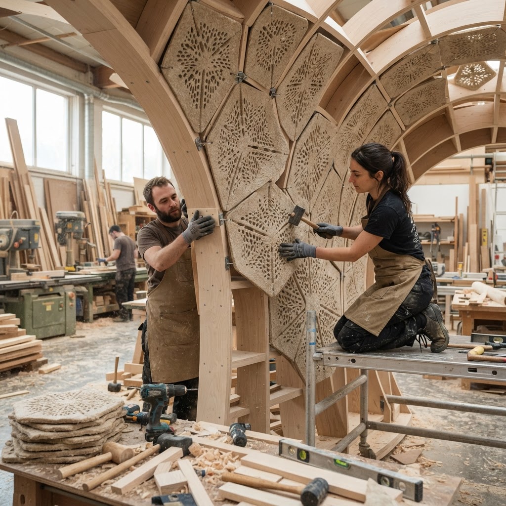 Bespoke Treetop Dendritic Mycelial Phyto-Acoustic Rain-Drum Pavilion — step 3