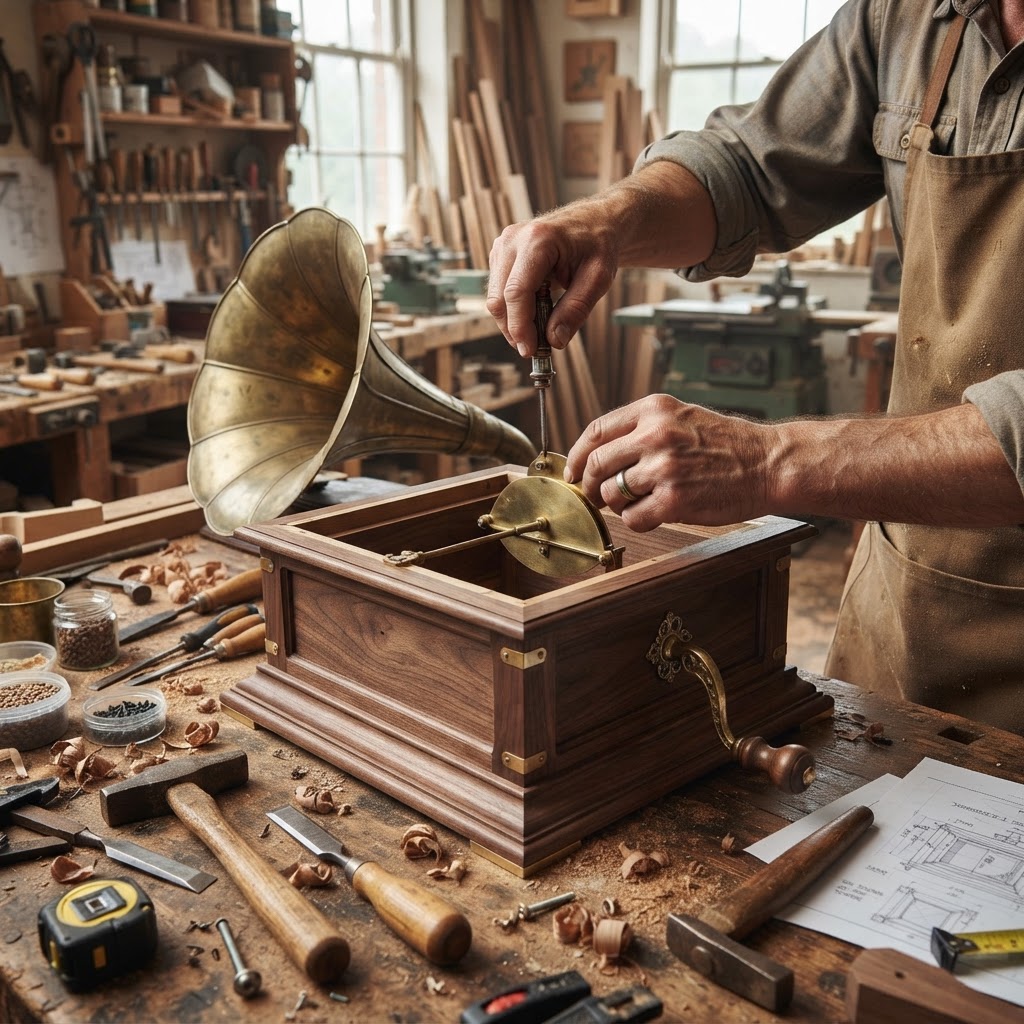 Bespoke Victorian Gramophone Horn Seed Dispenser — step 3
