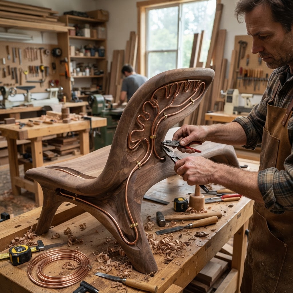 Bespoke Treetop Dendritic Mycelium-Infused Phyto-Kinetic Sap-Thermal Observatory Bench — step 2