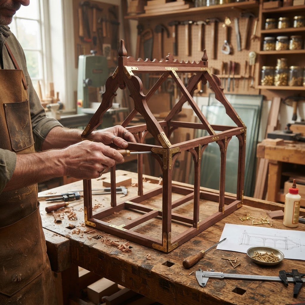 Steampunk Victorian Conservatory Bird Feeder — step 1