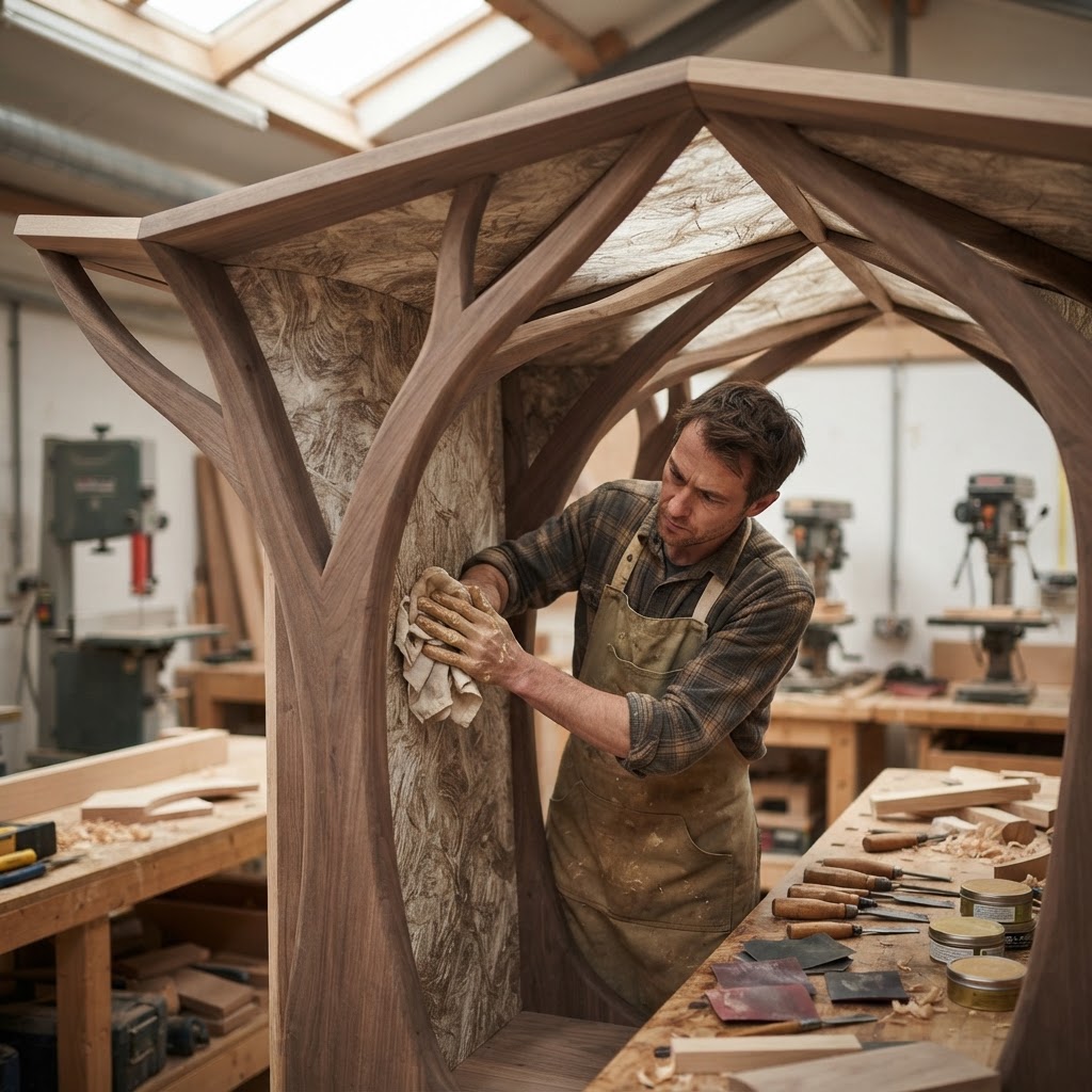 Bespoke Treetop Dendritic Mycelium-Infused Phyto-Diffractive Sap-Flow Canopy Aurora-Mapping Reading Nook — step 4