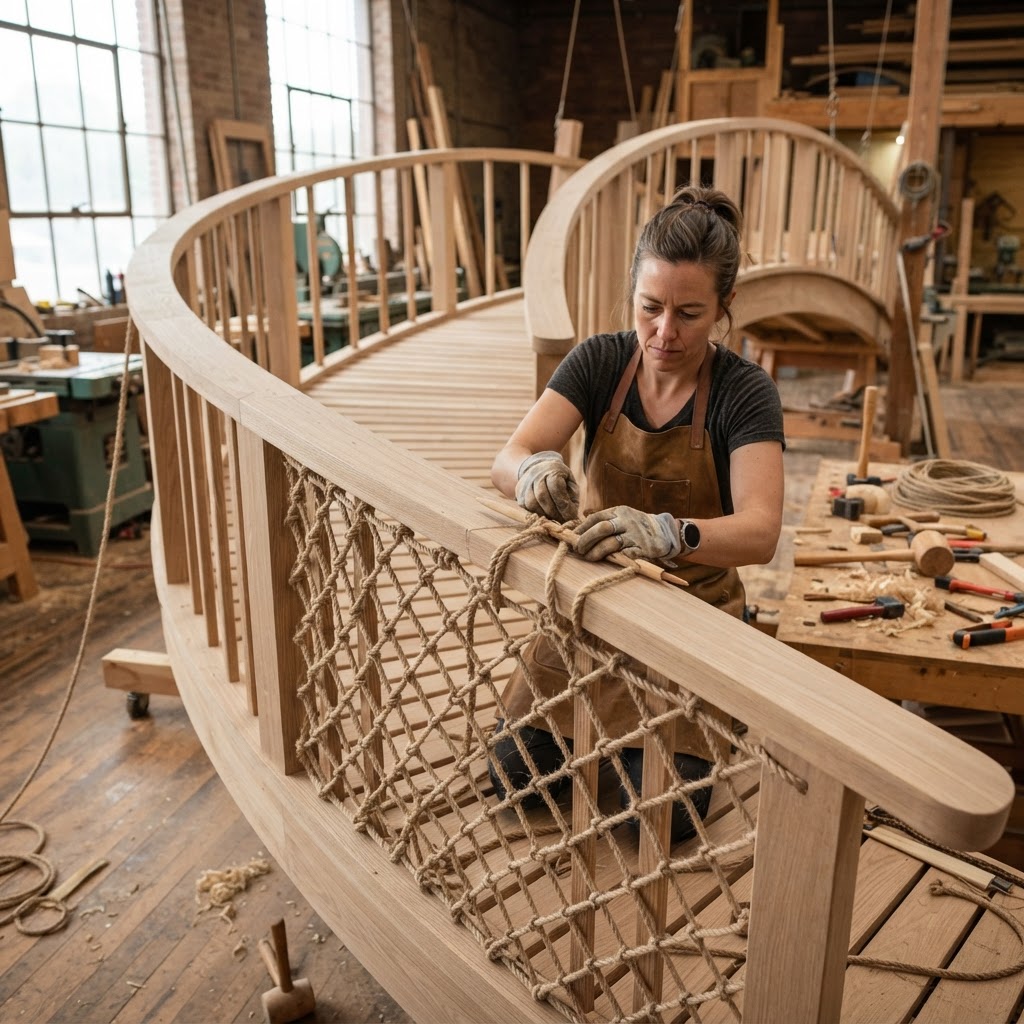 Crescent Moon Arbor Swing-Bridge — step 4