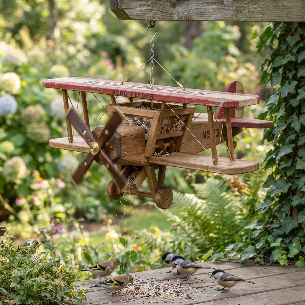 Aeronautical Biplane Propeller Seed Spreader