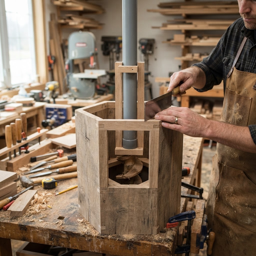 Kinetic Wind-Turbine Grain Mill Feeder — step 1