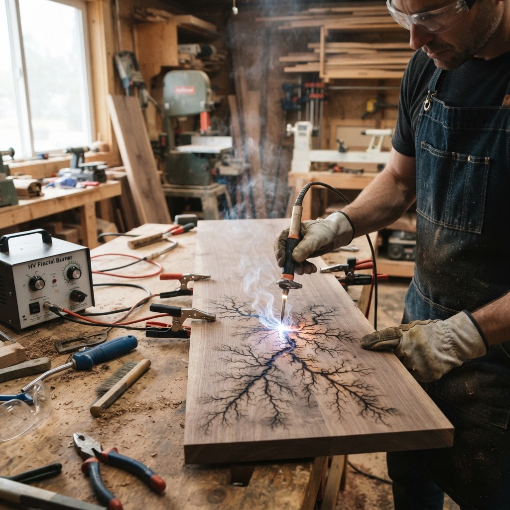 Bespoke Treetop Fractal-Fracture Resin Reading Nook — step 1