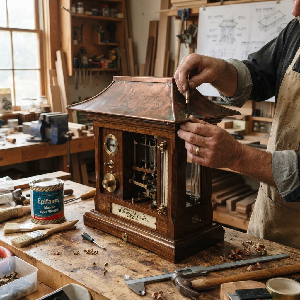 Vintage Patinated Copper Victorian Telegraphic Photometer Seed Intensity-Gauge — step 4
