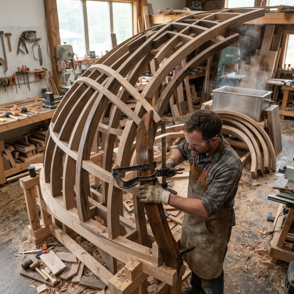 Bespoke Petrified-Wood Mosaic Treetop Sanctuary — step 3