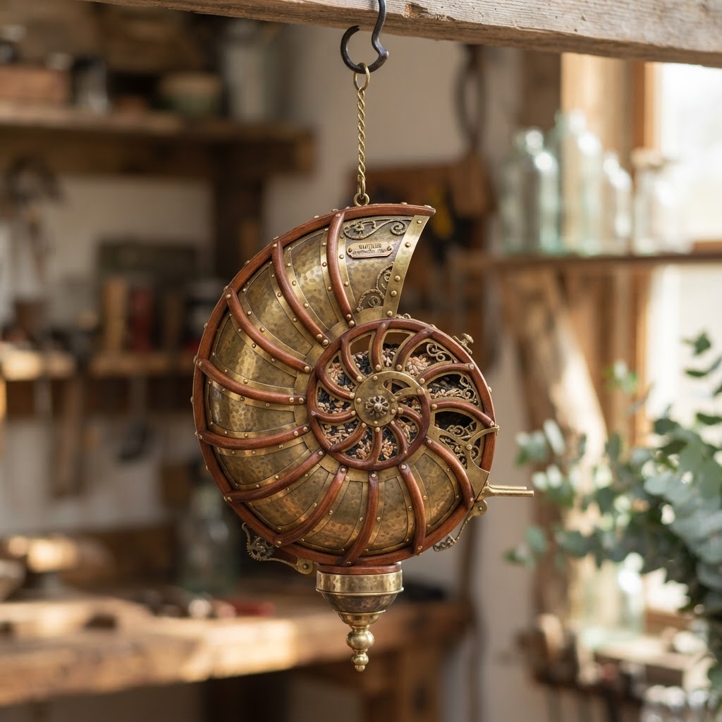 Steampunk Nautilus Spiral Shell Seed Chamber