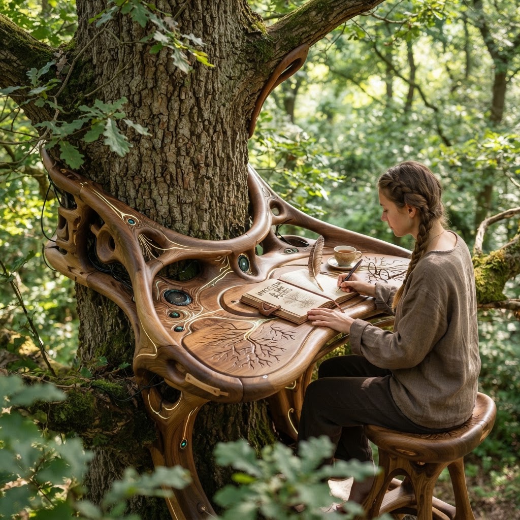 Bespoke Treetop Dendritic Mycelium-Infused Phyto-Kinetic Sap-Pulse Canopy Zephyr-Oriented Reading Console