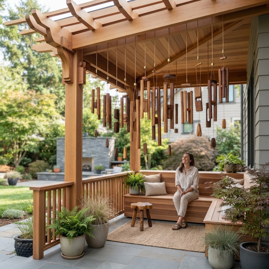 Interactive Kinetic Wind-Chime Porch
