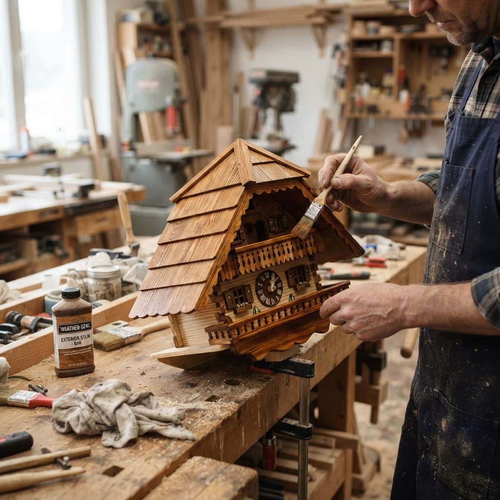 Cuckoo Clock Alpine Chalet Feeder — step 3