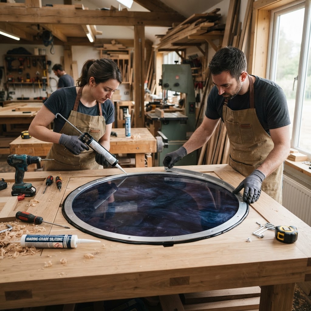 Nebula-Tinted Acrylic Sky-Gazing Floor Plate — step 4
