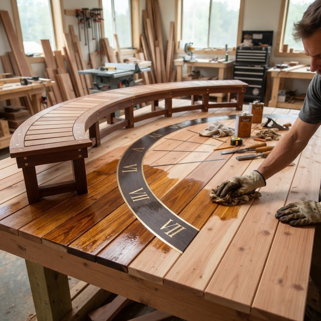 Equinoctial Shadow-Play Treetop Sundial Deck — step 4