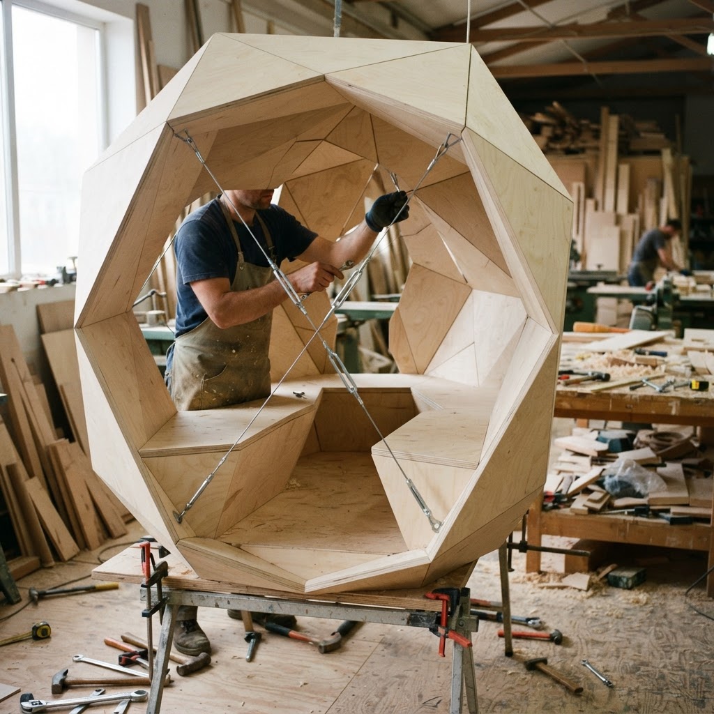 Asymmetric Origami-Fold Birch Canopy Perch — step 4