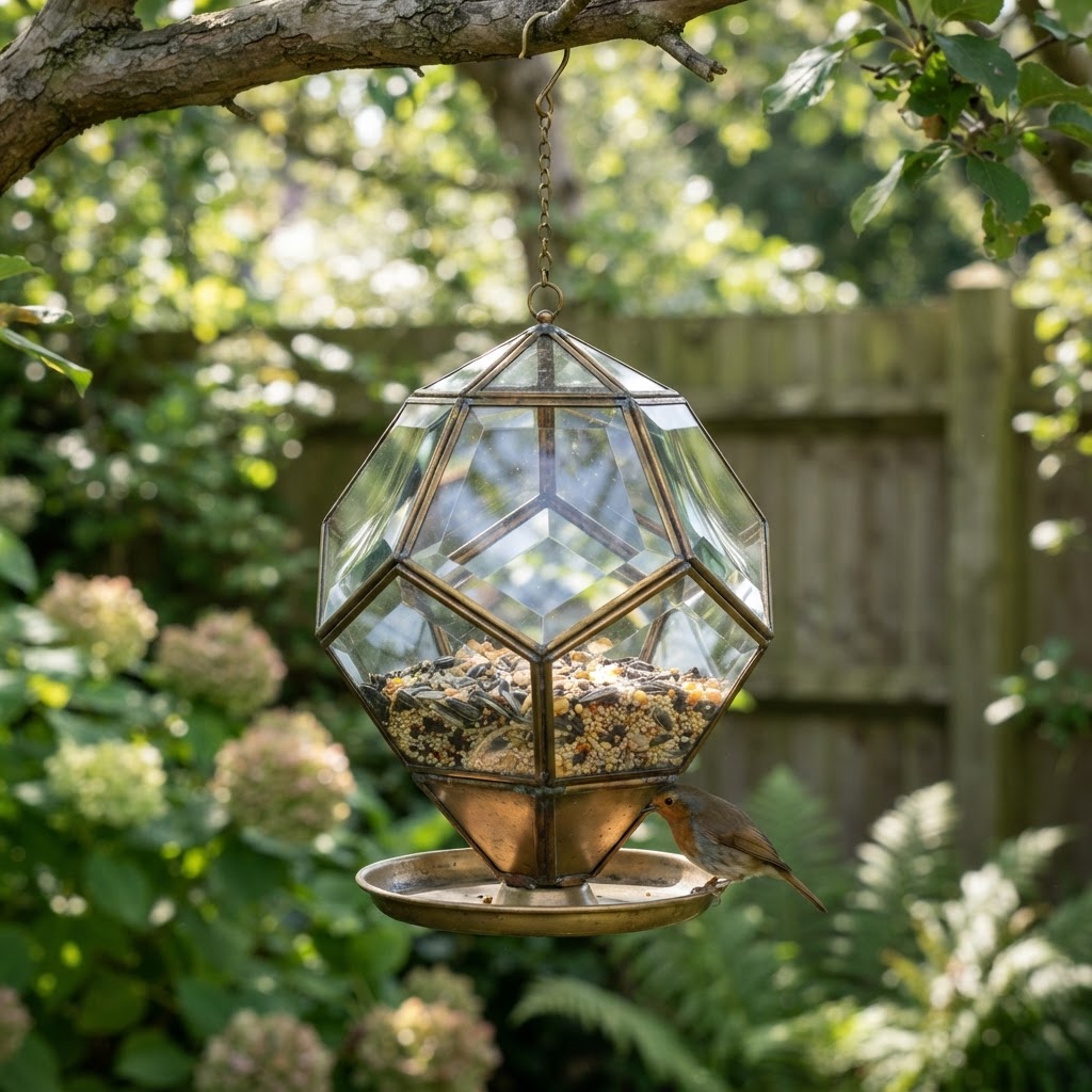 Vintage Brass Kaleidoscope Seed Prism