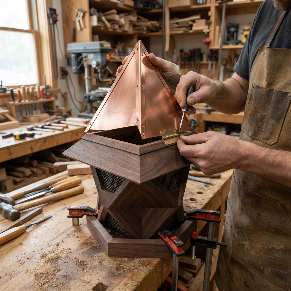 Geometric Fractal Kaleidoscope Bird Feeder — step 3