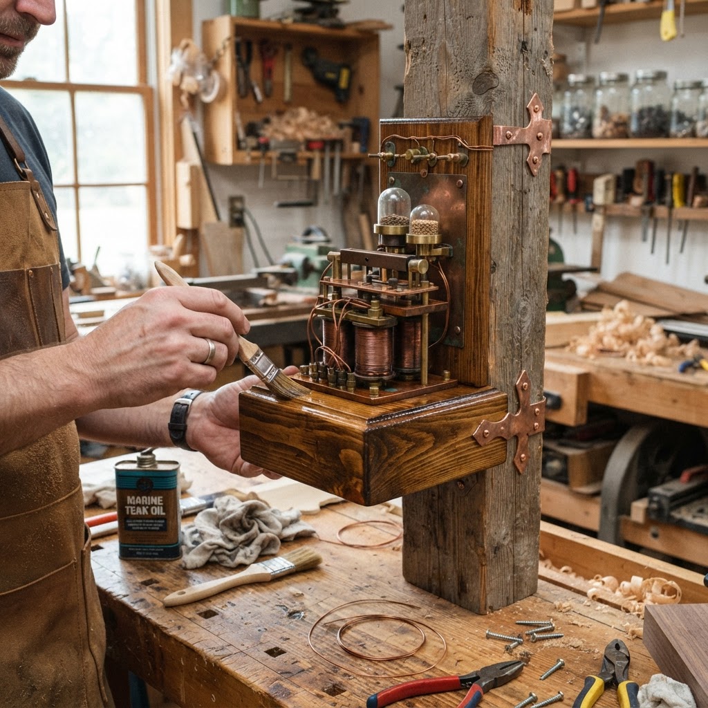 Vintage Patinated Copper Victorian Telegraphic Sounder Seed Relay — step 4