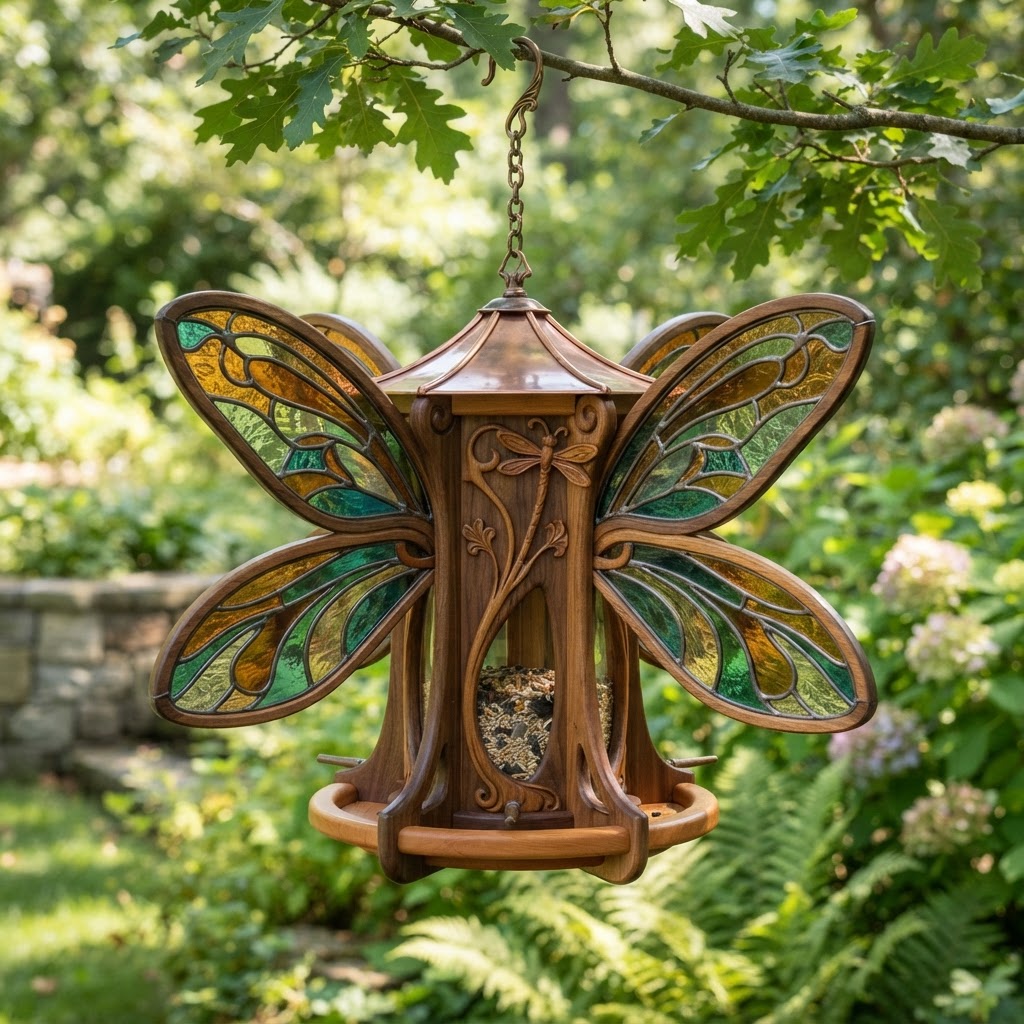 Art Nouveau Dragonfly Wing Seed Pavilion