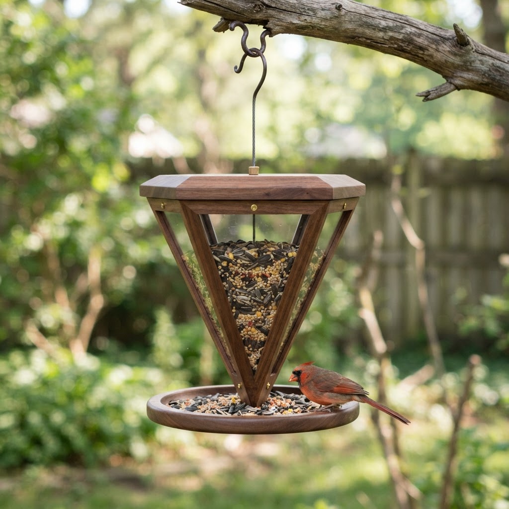 Inverted Tetrahedron Prism Seed Geometric Feeder