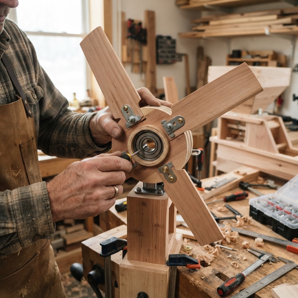 Kinetic Wind-Turbine Grain Mill Feeder — step 2