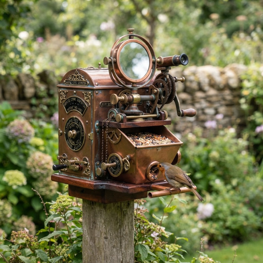 Vintage Patinated Copper Victorian Telegraphic Heliograph Seed Signaler