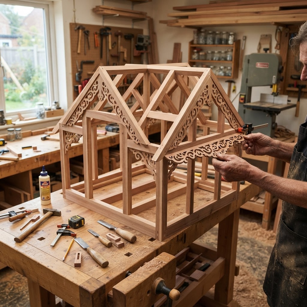 Articulated Victorian Conservatory Greenhouse Feeder — step 1