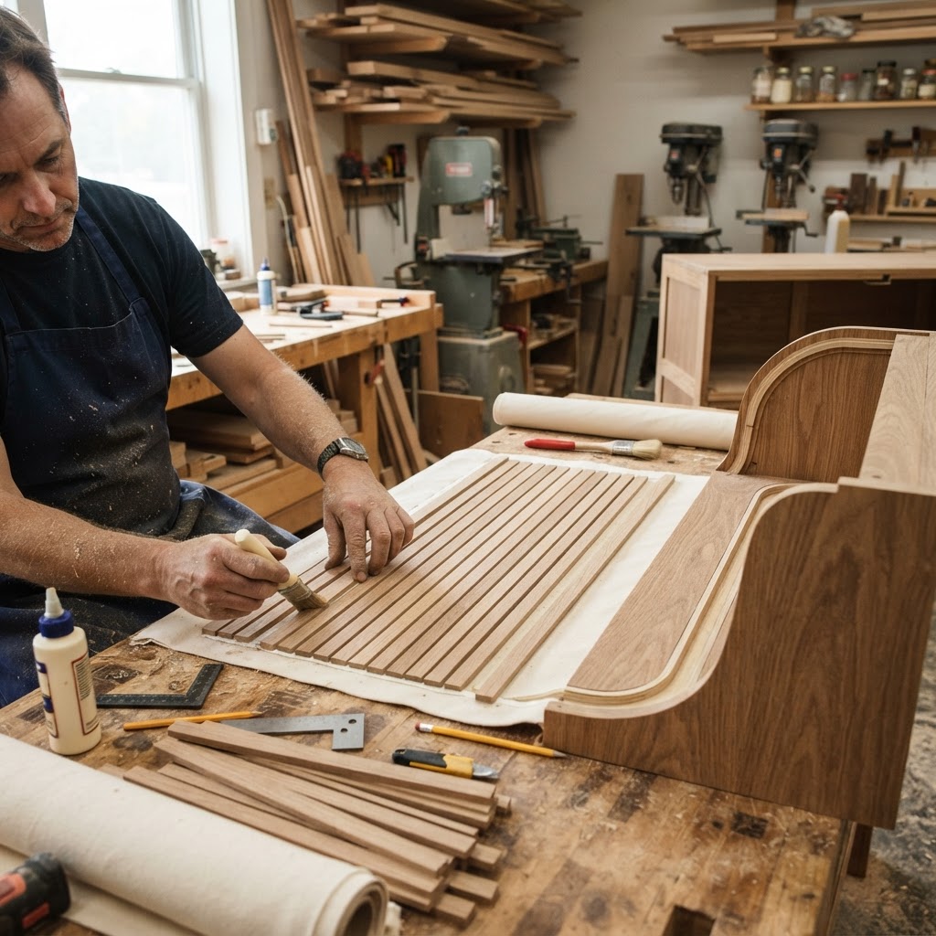 Vintage Roll-Top Desk Seed Bureau — step 2