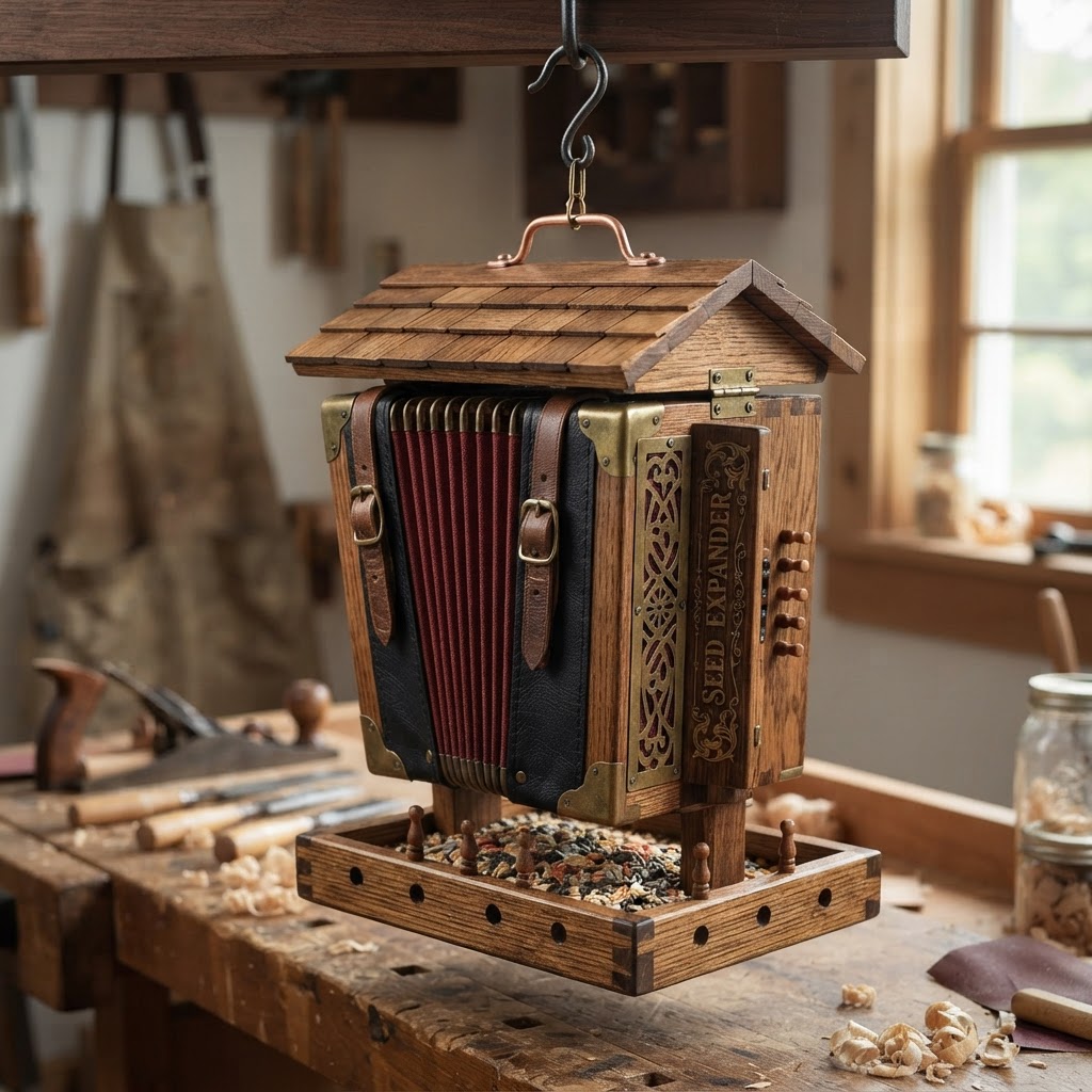 Vintage Accordion Bellows Seed Expander