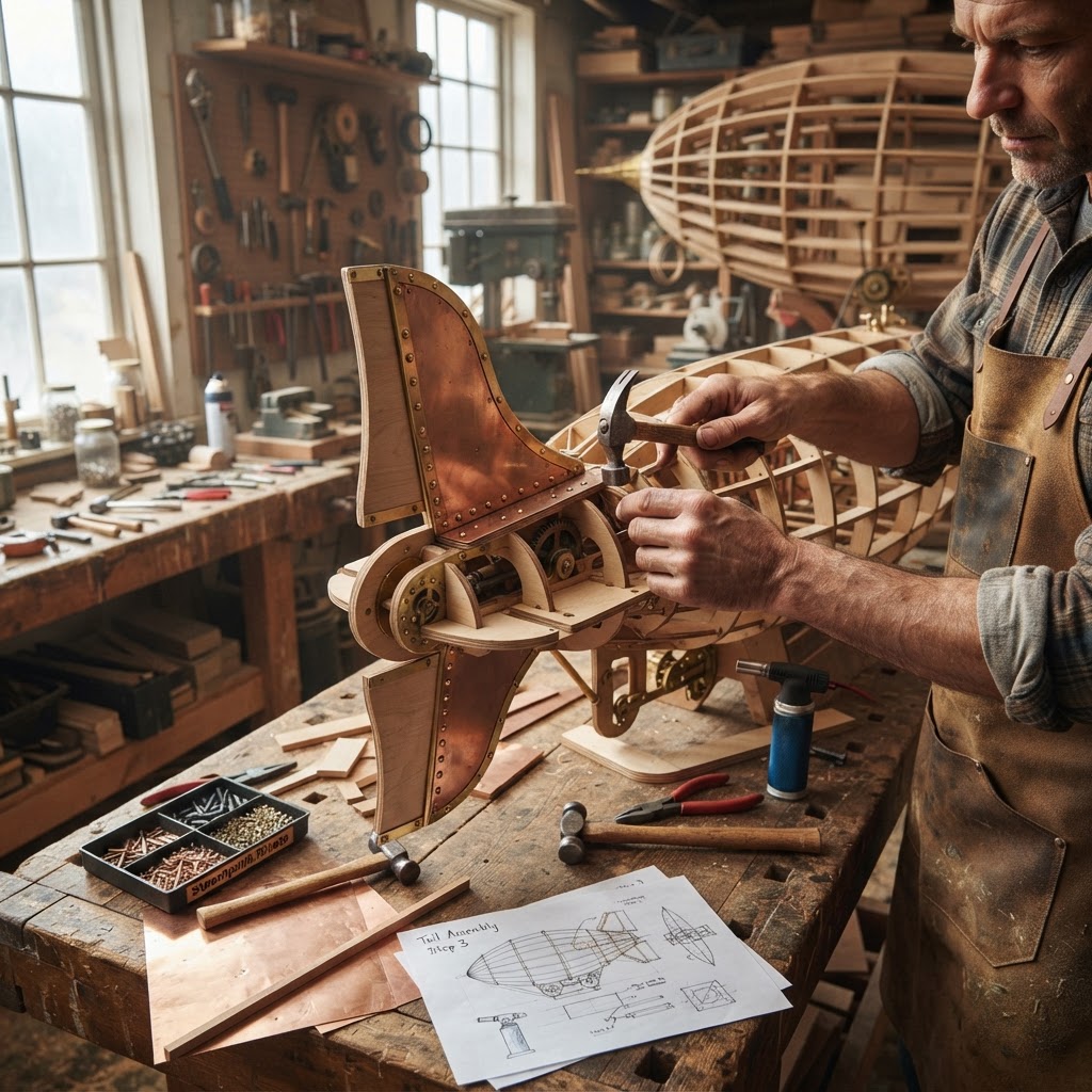 Steampunk Dirigible Airship Seed Cruiser — step 3